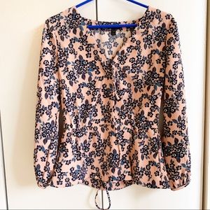 Long-sleeved crepe top from Jcrew